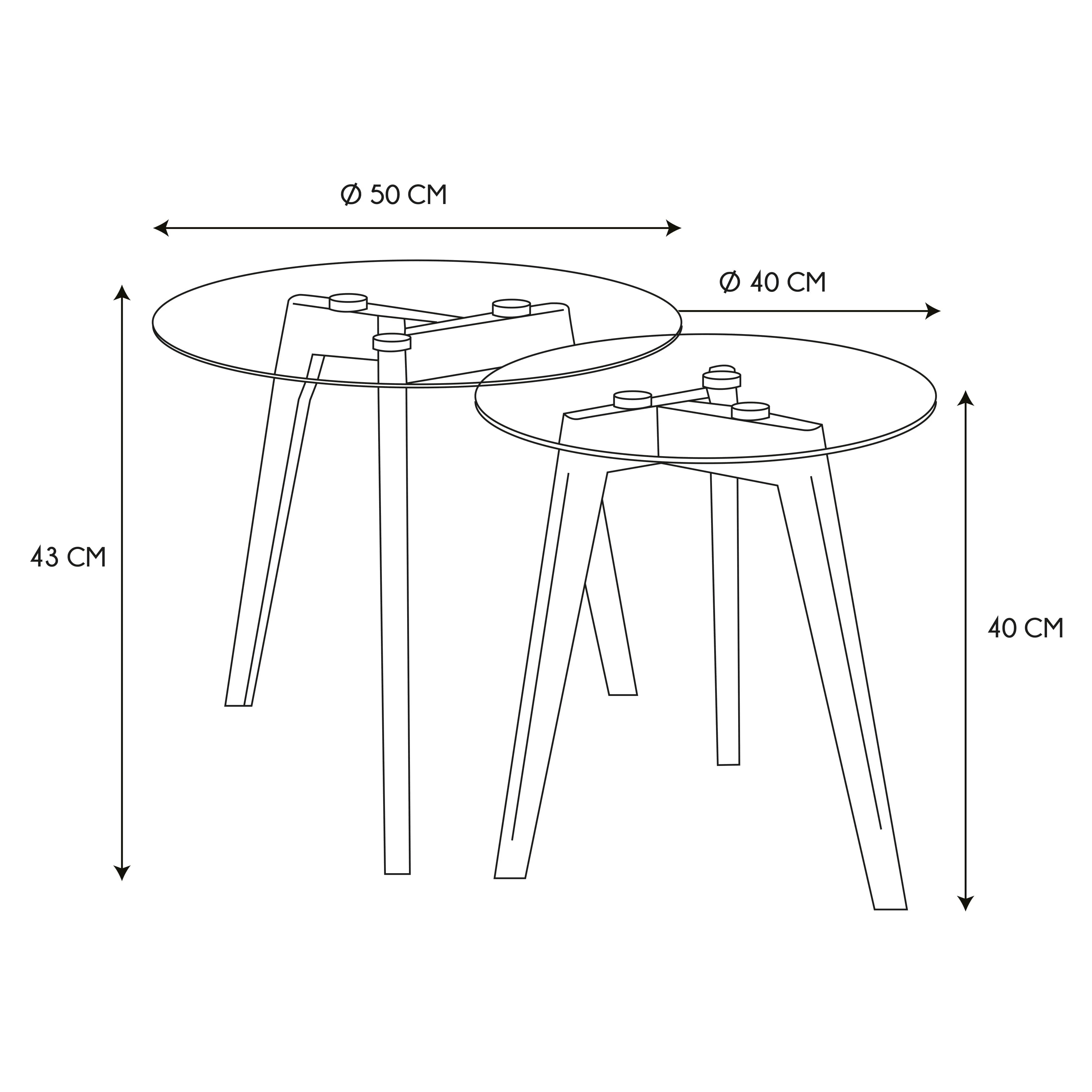 TABLE GIGOGNE EN VERRE TREMPE PLATEAU ROND X2 - Image 5